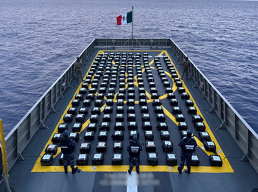 Mexican Navy seizes 2 tons of cocaine in eastern Pacific
