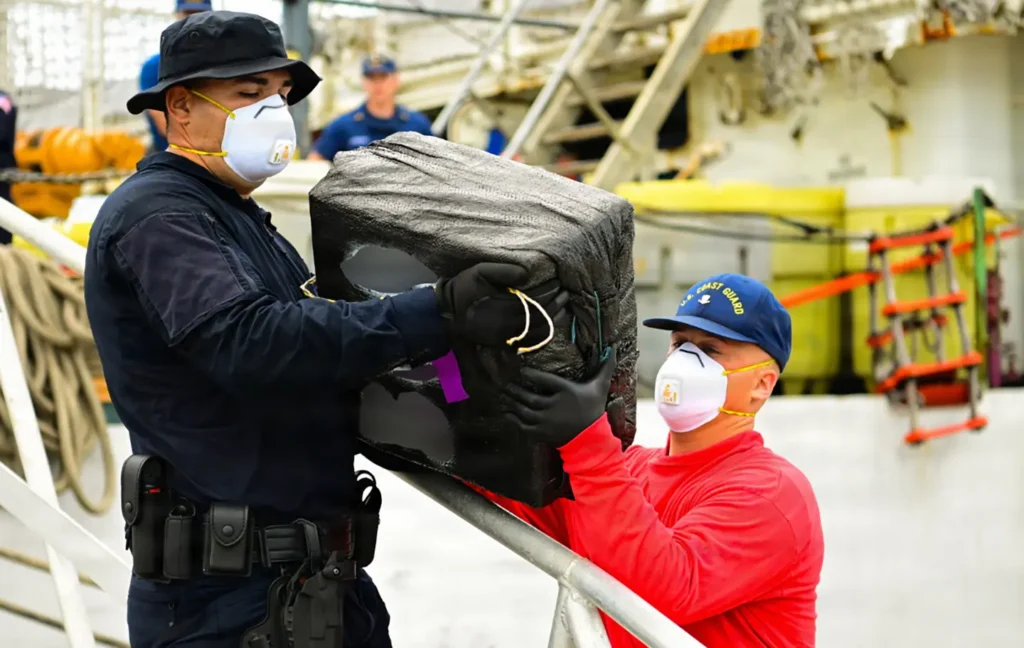 U.S. Coast Guard seizes large cache of drugs in Pacific